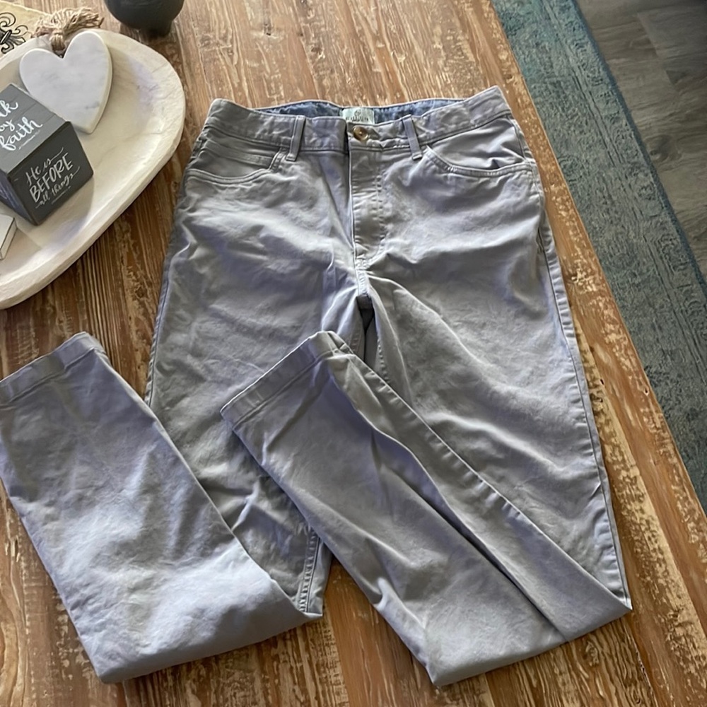 Boys gray khaki pants.  Modern fit, with some stretch . Class club size 16